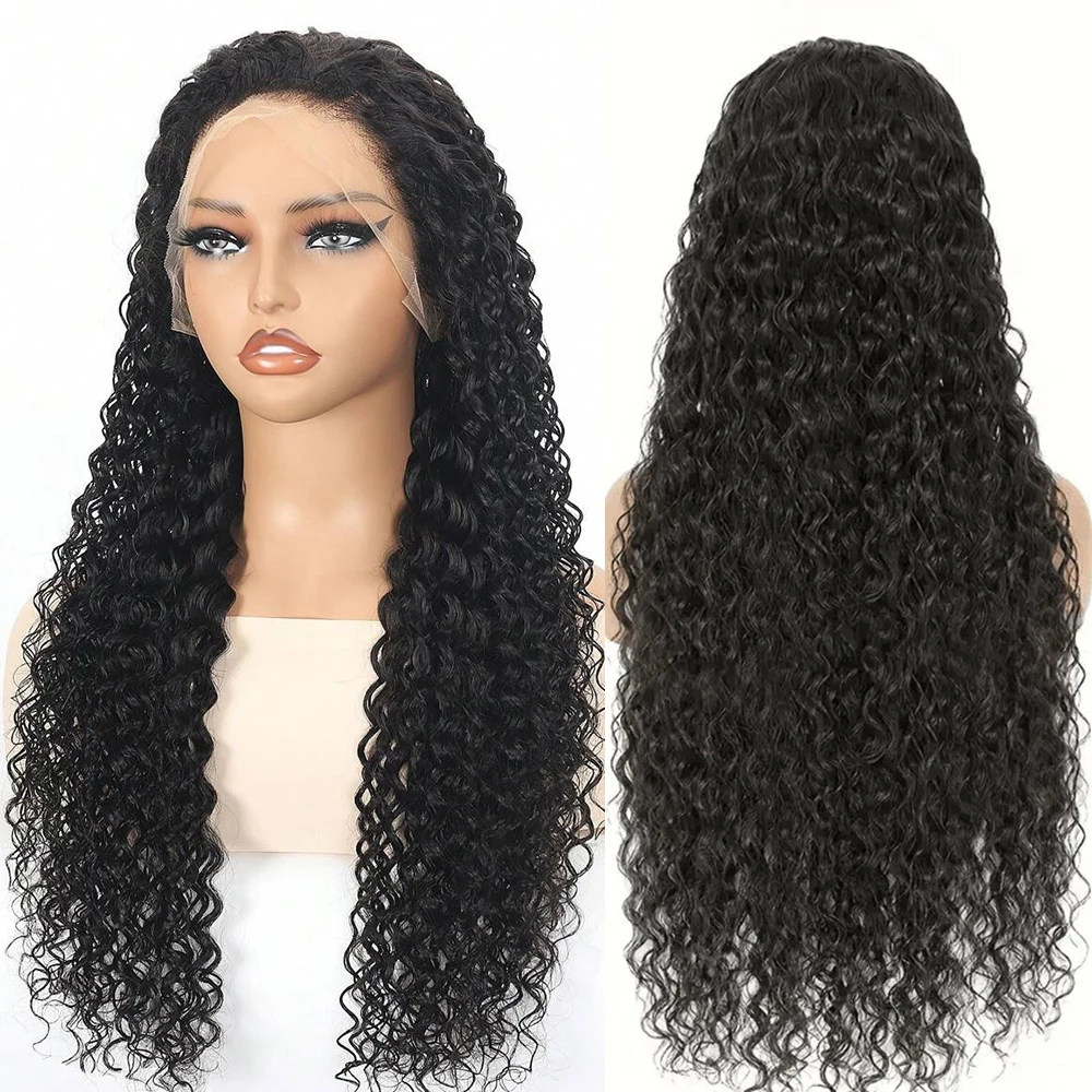 200 Density 34 36 Inch 13x6 Deep Wave Hd Lace Frontal Wigs Human Hair Curly Wigs Water Wave 13x4 Lace Front Wig For Black Women Wig