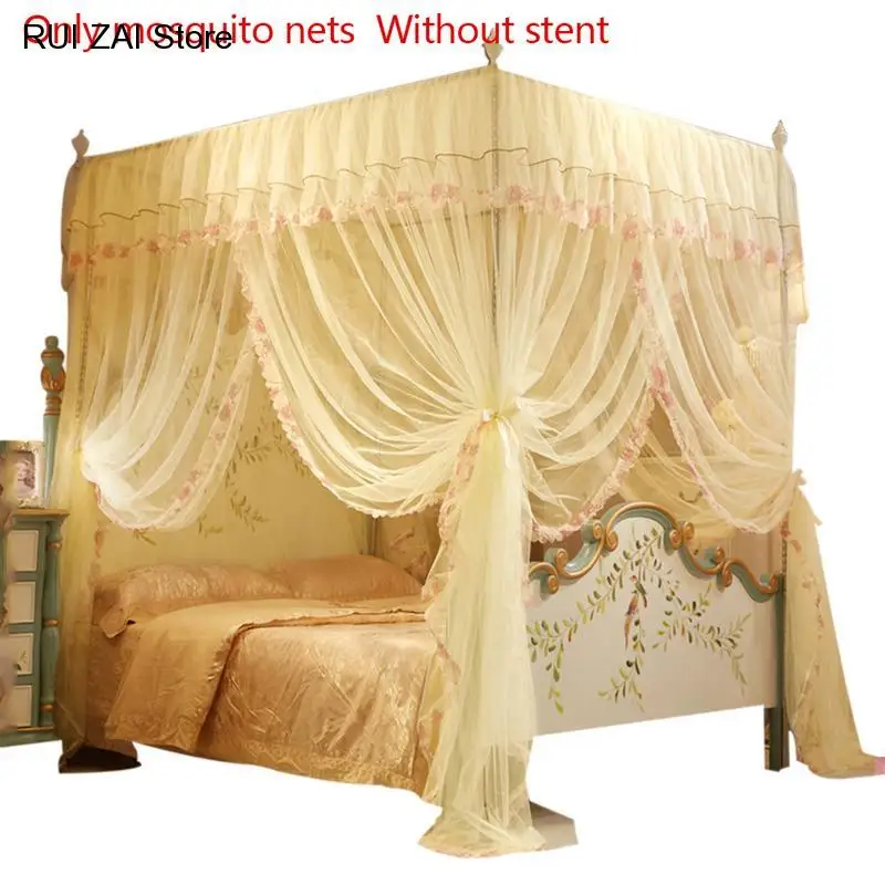 150*200 Mm Mosquito Bedding Net Bed Tent Floor-Length Curtain 4 Posters Corners Bed Canopy Princess Queen