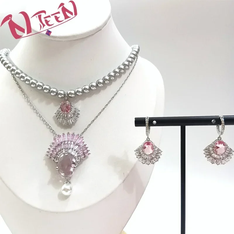 High Quality Original Women's Jewelry Set, Idyllia Series Heart-shaped, Shell-shaped Jewelry Set, Suitable for Holiday Gifts