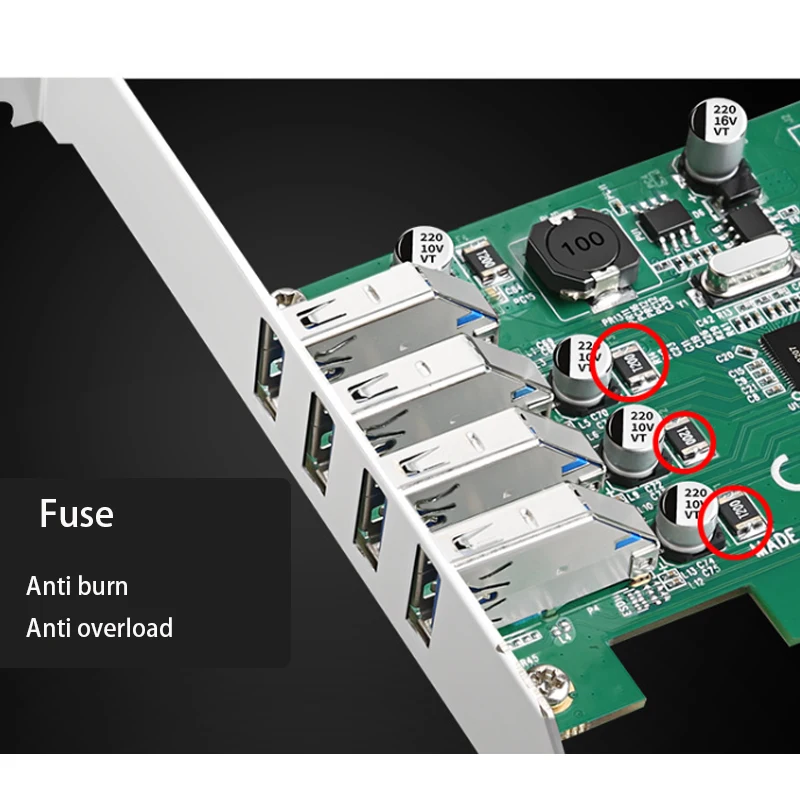 USB3.0 Expansion card PCIE to 4-port USB adapter card PCI-E Sata Adapter Splitter Converter Expansion Adapter dock station HUB