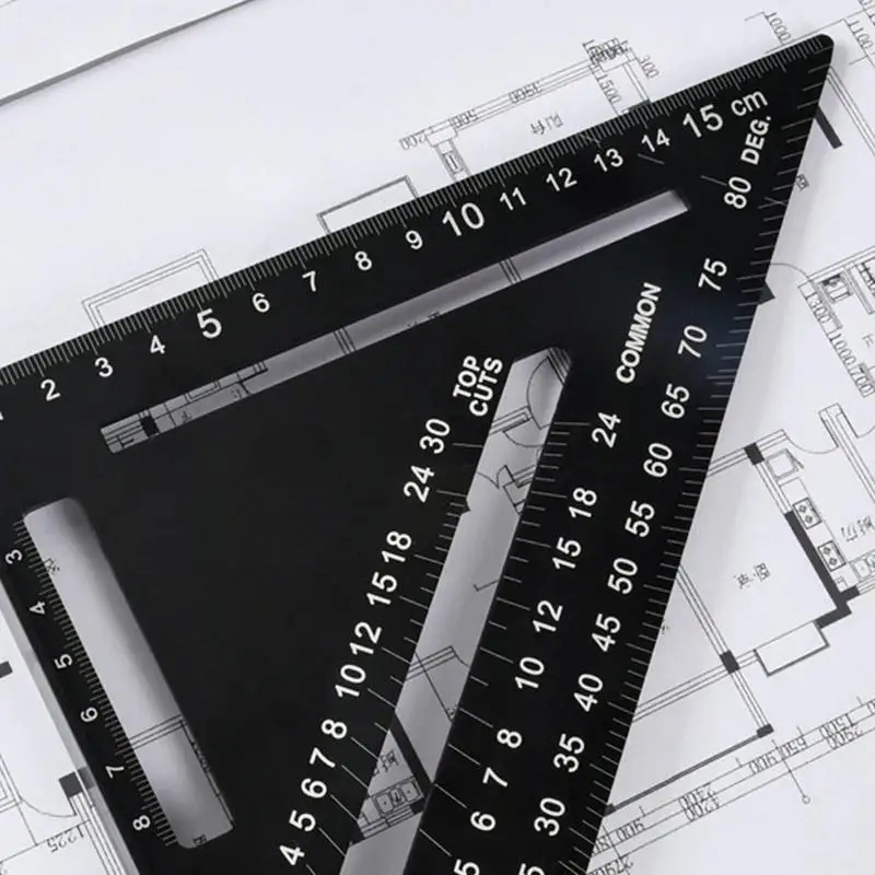 Smart Square Speed Square Aluminum Measuring Layout Tool Precision Positioning Squares Alloy Metal Triangle Ruler Metal Square