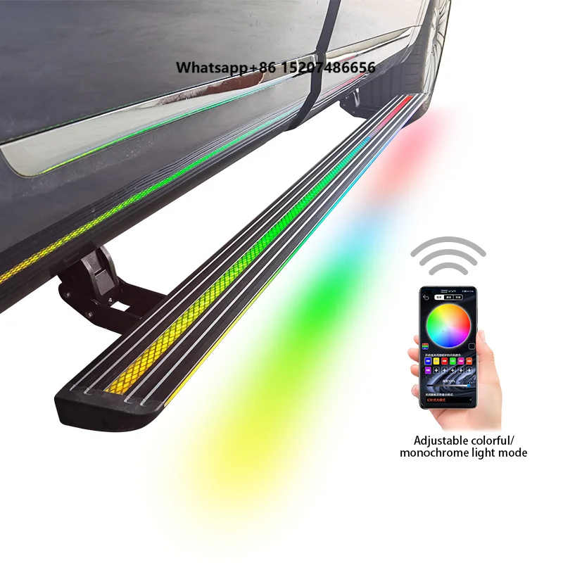 Hot Sale Accessories Power Aluminium Alloy Threshold Vehicle Running Board for Suv Electric Side Step LED Light