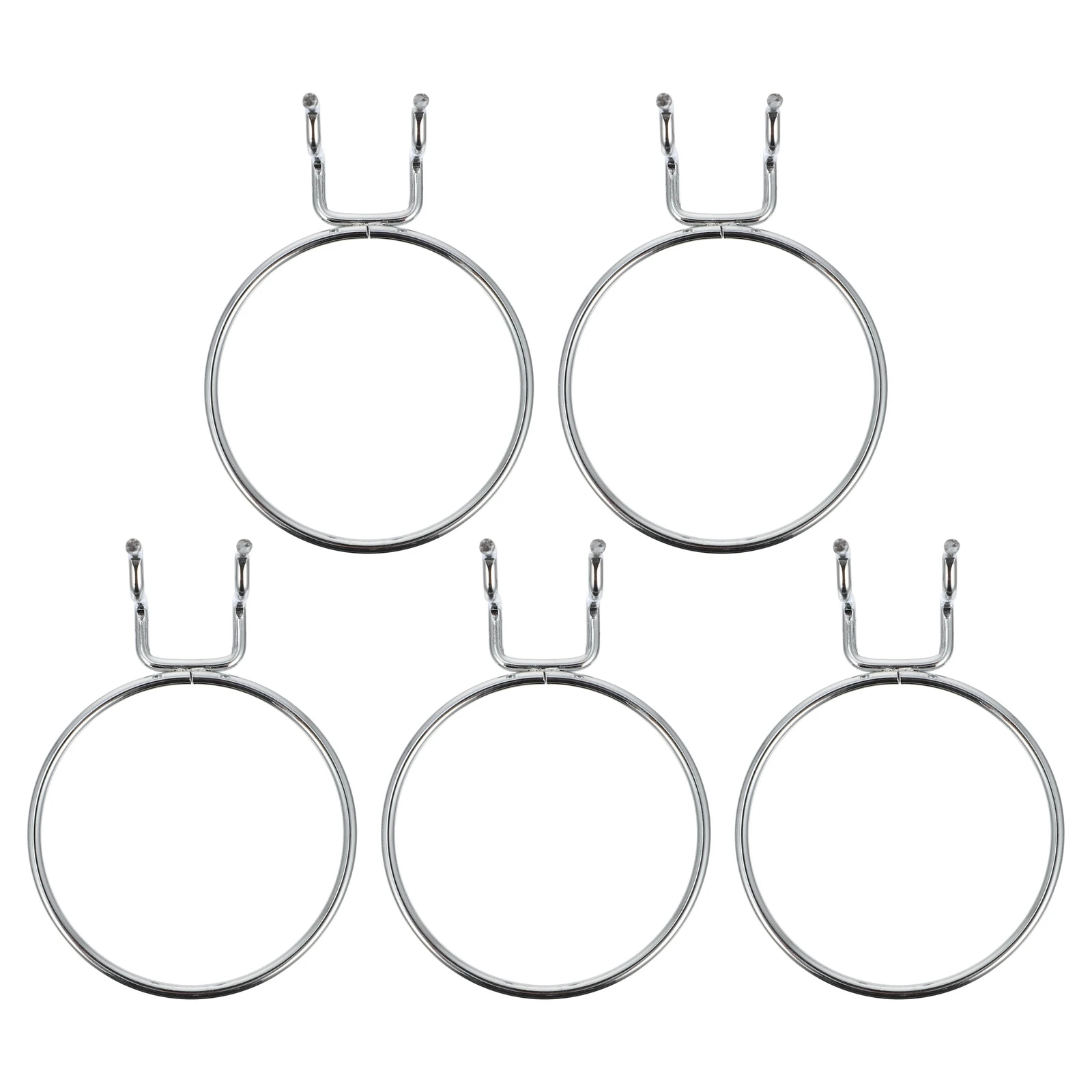 

5pcs Round Hooks Heavy Duty Stainless Steel Pegboard Cup Hangers Jar Holder Tool Storage Accessories Workshop Wall Organization