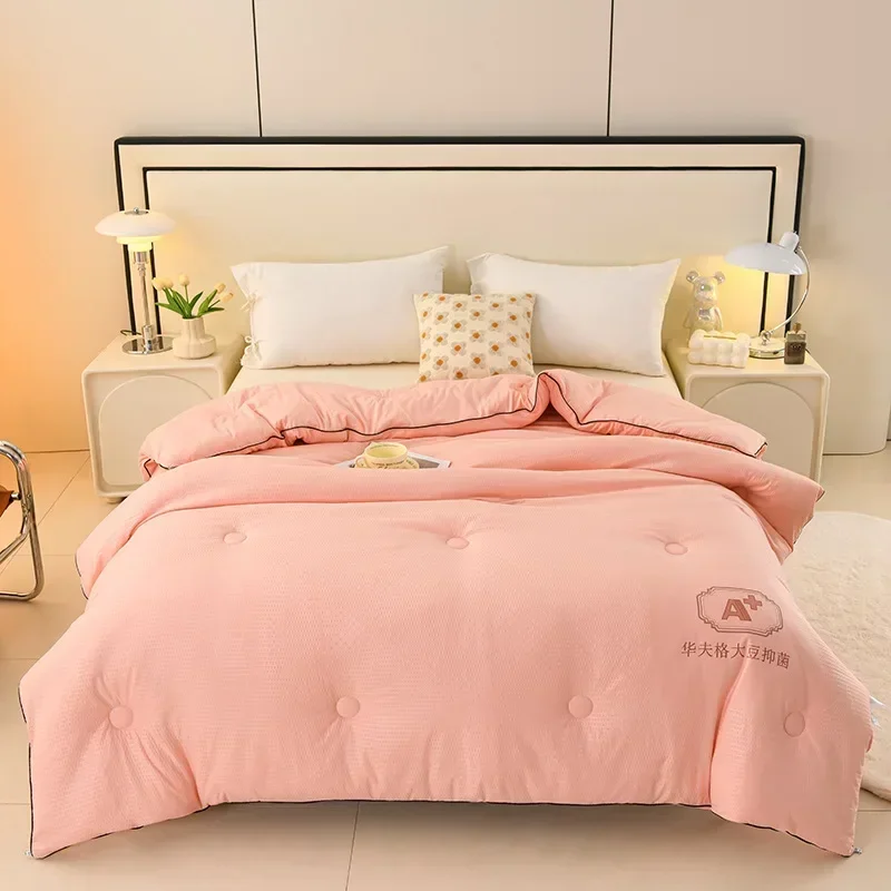 

2024 New Class A Maternal and Infant Grade Waffle Washed Cotton Soy Fiber Quilt Thickened Winter Quilt