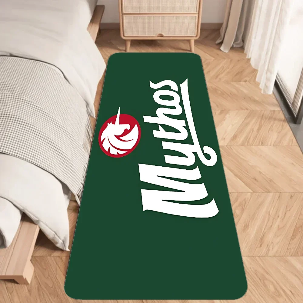 Mythos Greek Beer Carpets Floor Mat Graphic Printed Flannel Doormats For Bathroom Kitchen Entrance Carpet Home Decor