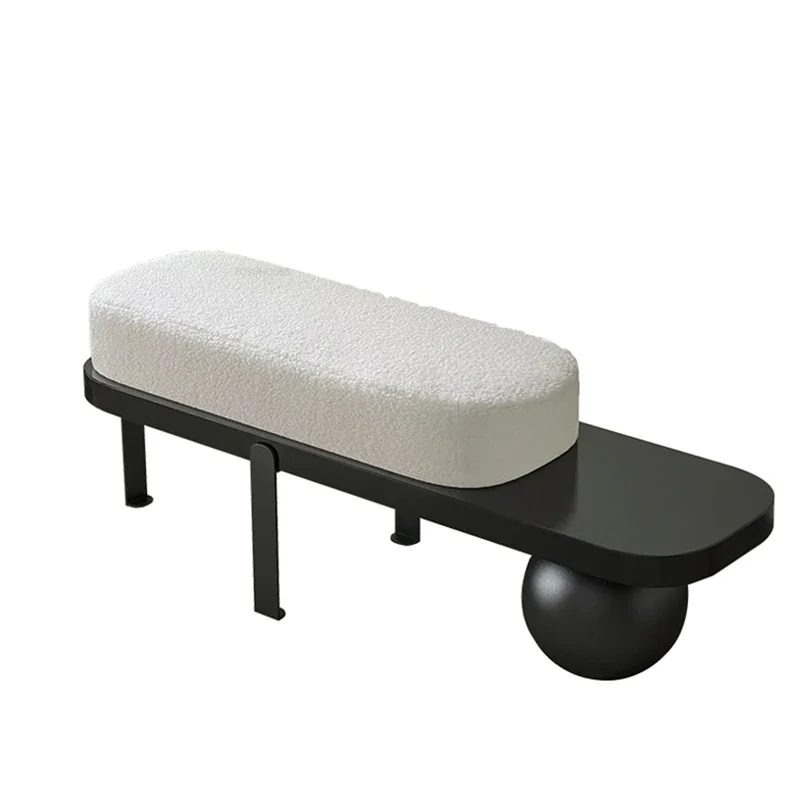 

for Lamb Velvet Stools Light Luxury Living Room Furniture Home Solid Wood Bench Creative Ottomans Porch Shoe Changing Stool