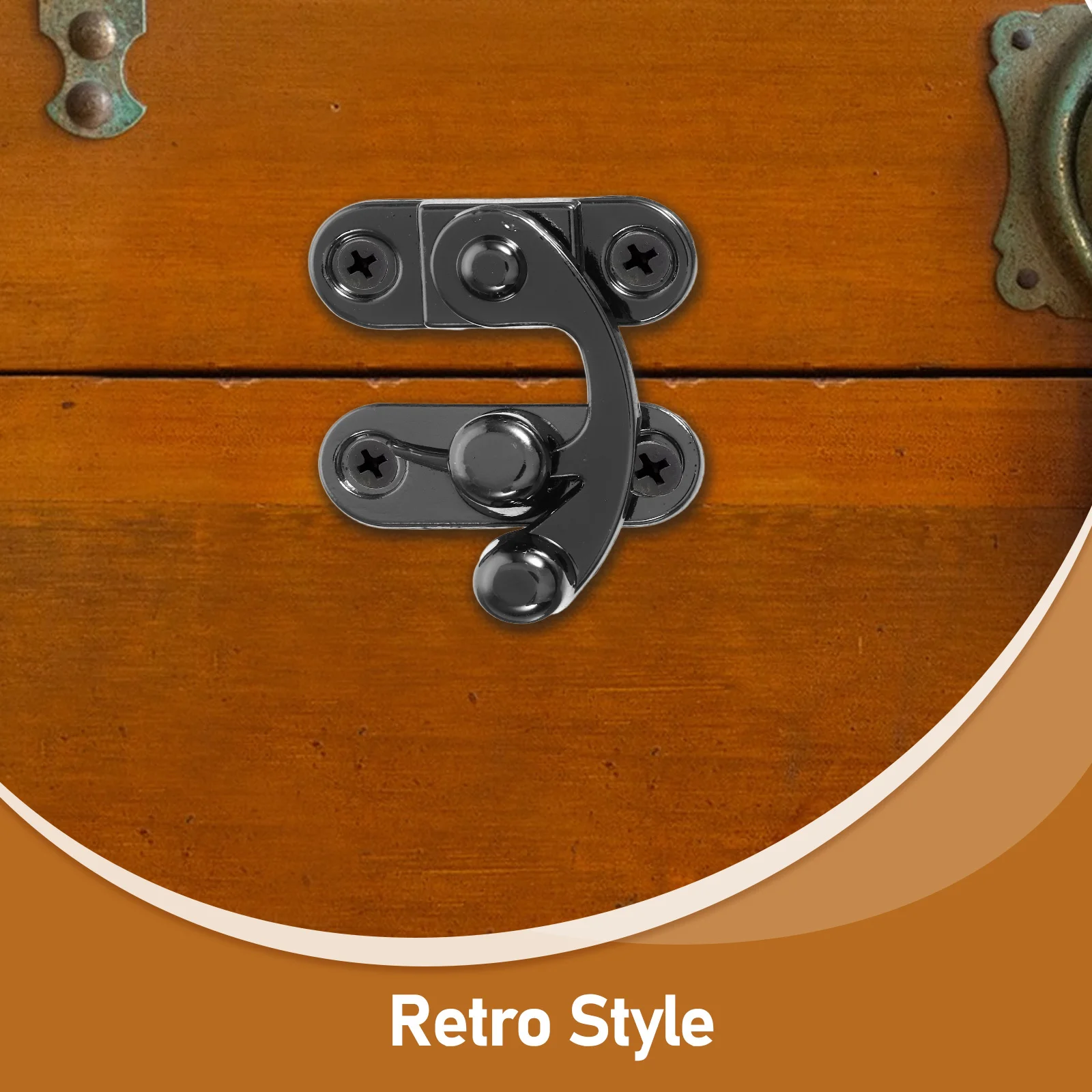 2個入り ヴィンテージ合金製ラッチボックス 木製ボックス用ラッチフック ジュエリーキャビネット 木製ボックス用トグルロック クラスプ金具 ラッチ ハスプ