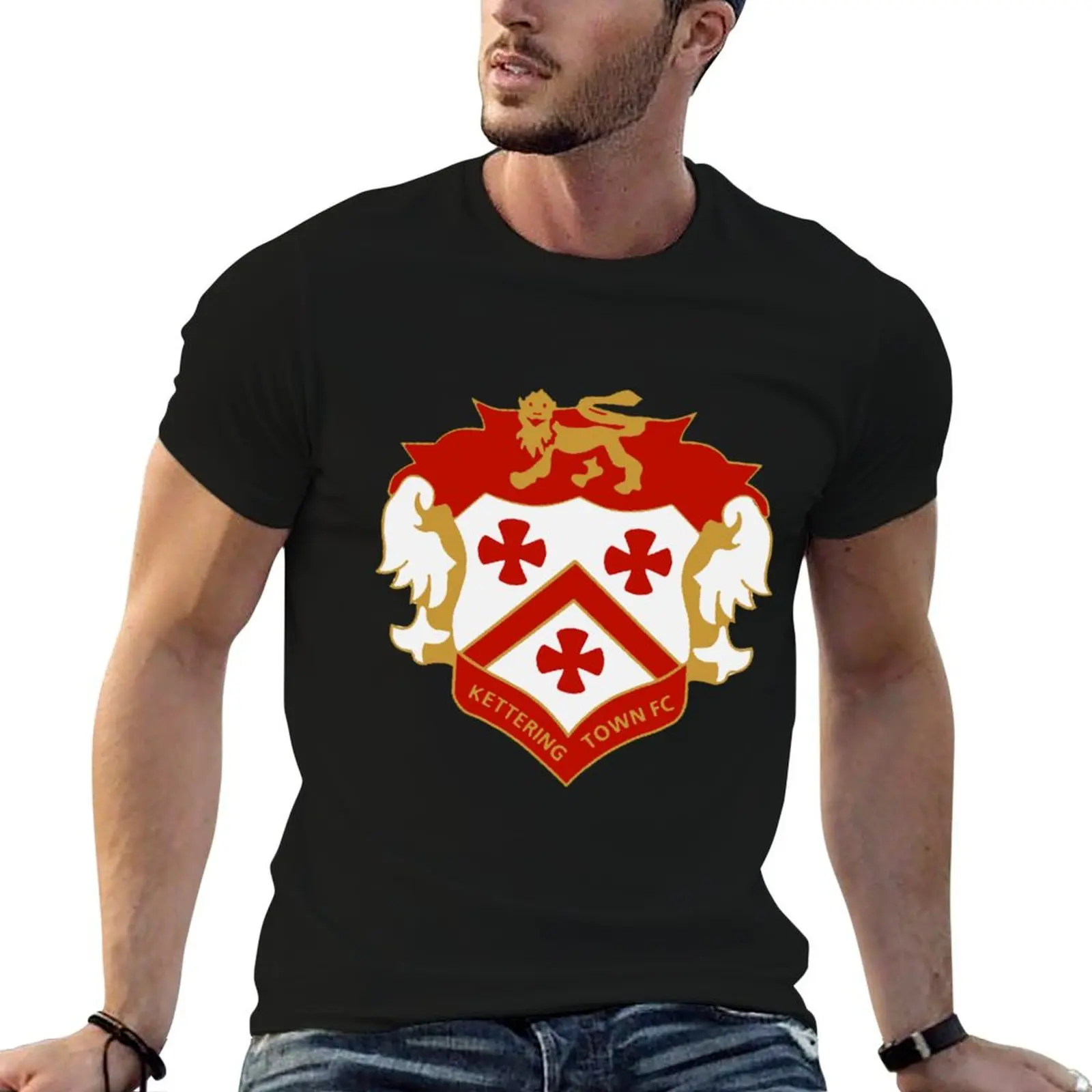 Kettering Town Fc camiseta negra Camiseta de manga corta animal prinfor niños nueva edición ropa para hombre