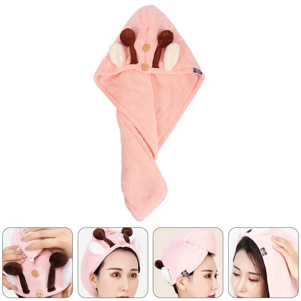 

Coral Fleece Dry Wraps Hair Coral Fleece Shower Caps Hat Drying Towel Absorb Water Bath Gym Travel Dry Hair Hat Use