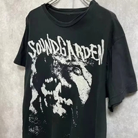 Summer New Summer SoundGarden Band Black Classic Style Unisex T-shirt Reprint European and American Y2k Cotton T-shirt