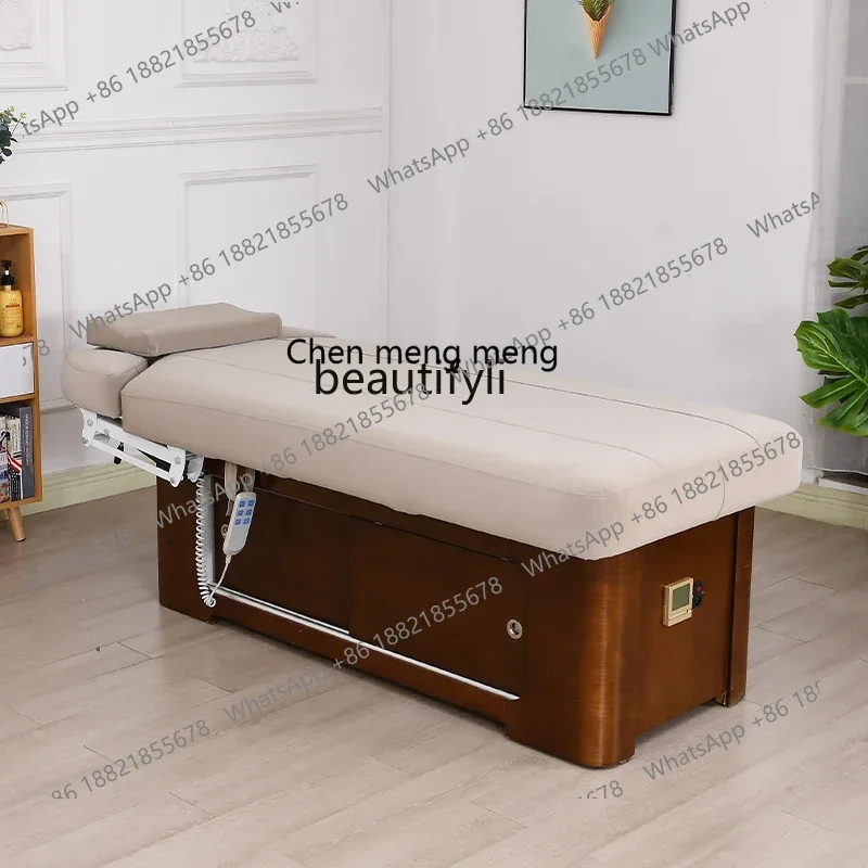 xzLettino di bellezza elettrico Lettino da massaggio per massaggio Lettino per fisioterapia con riscaldamento a temperatura costante di sollevamento multifunzionale
