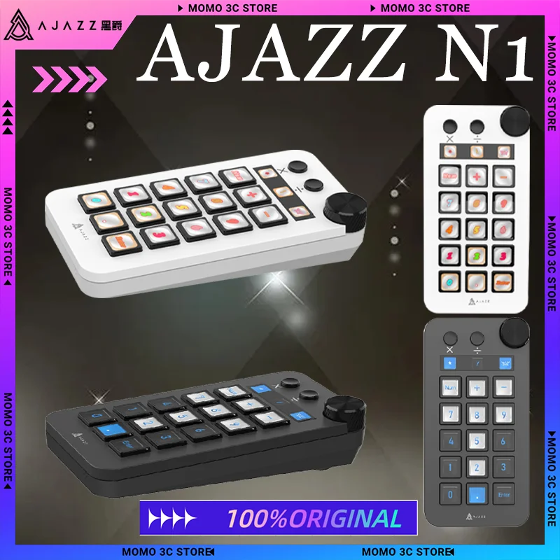 

AJAZZ N1 Multi Functional Visualization Console With Knob Programmable Live Broadcast Assistance Intelligent Control Panel Gifts