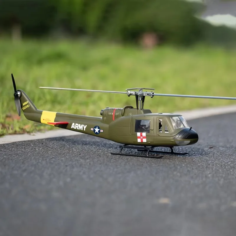 Huye Uh-1 V4 Sześciokanałowy zdalnie sterowany model helikoptera Pozycjonowanie GPS Symulacja pojedynczego śmigła Zdalnie sterowana Aircra