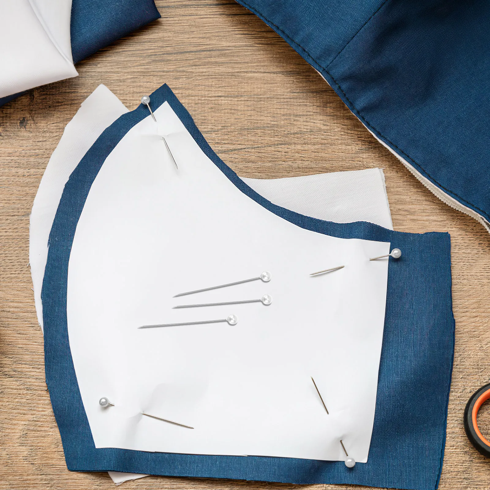 

100pcs Pearl Head Pins Large Straight Sewing Extra Short Crafts White Head Quilting Bridal Durable High Temperature Resistance