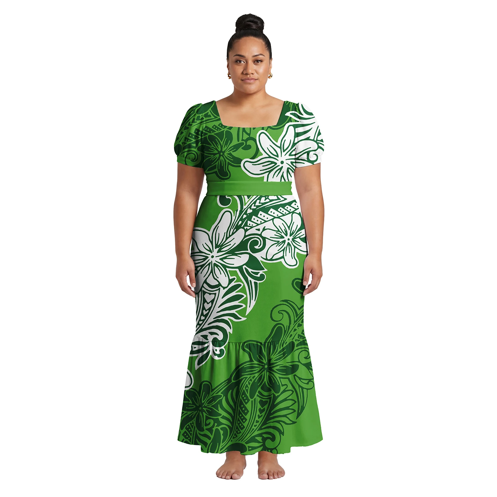 

Samoan Hot Selling Dress Hawaiian Fashion Women Sashes Clothes Polynesian Party Prom Ladies Tribal Print Mermaid Dresses Tapa