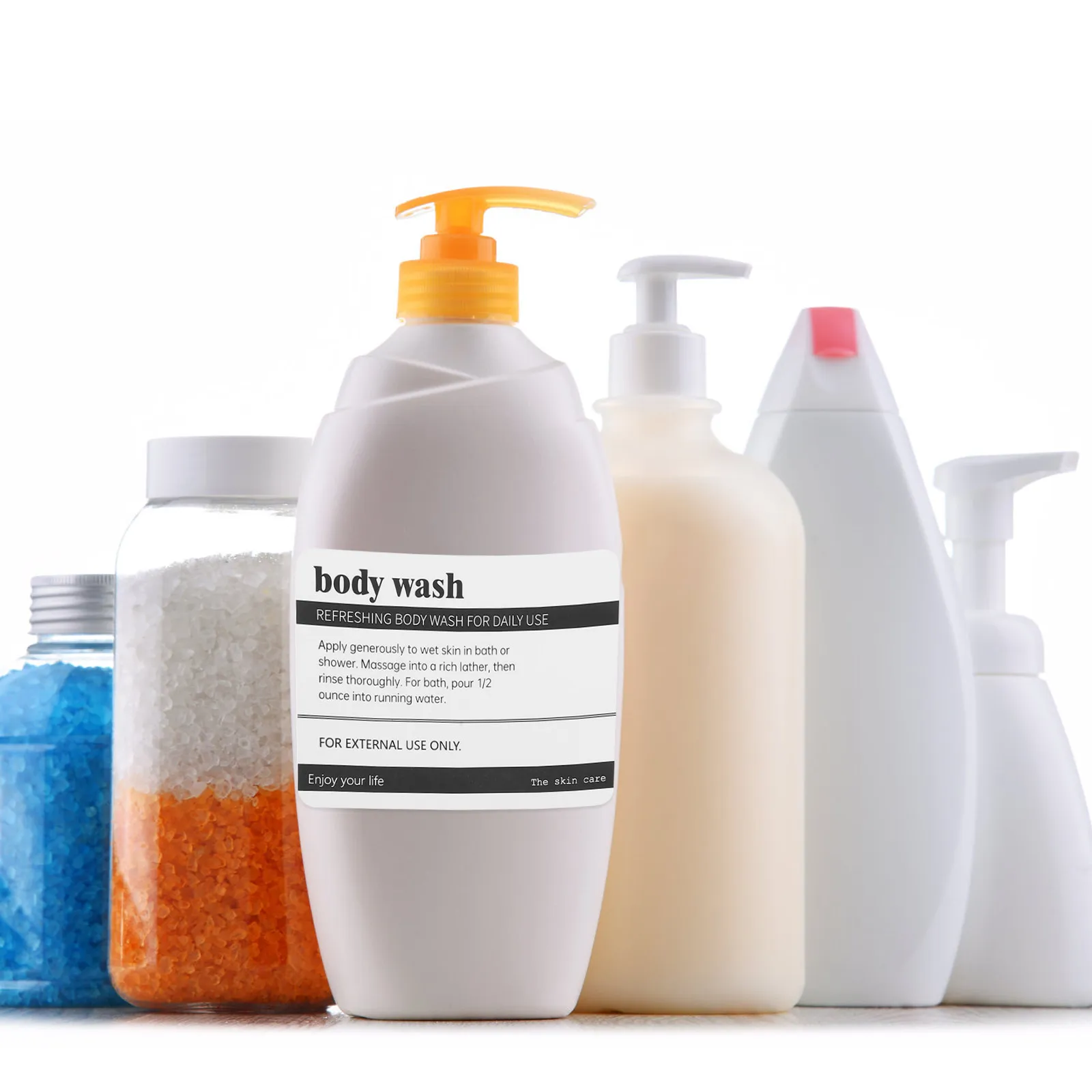 

8 Sheets Self-Adhesive Skincare Stickers Labels PVC Waterproof for Bathroom Toiletries Bottles Organization Quick Stick