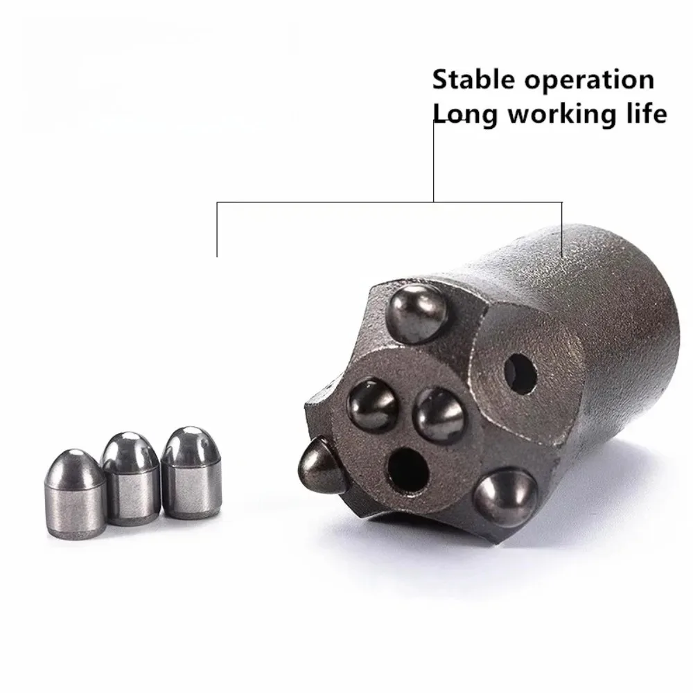 1pcs Ball Tooth Drill Bit, Cold Pressed Drill Bit, Rock Drill, Pneumatic Drill, Mining Plum Blossom Anchor, Mountain Drill Bit
