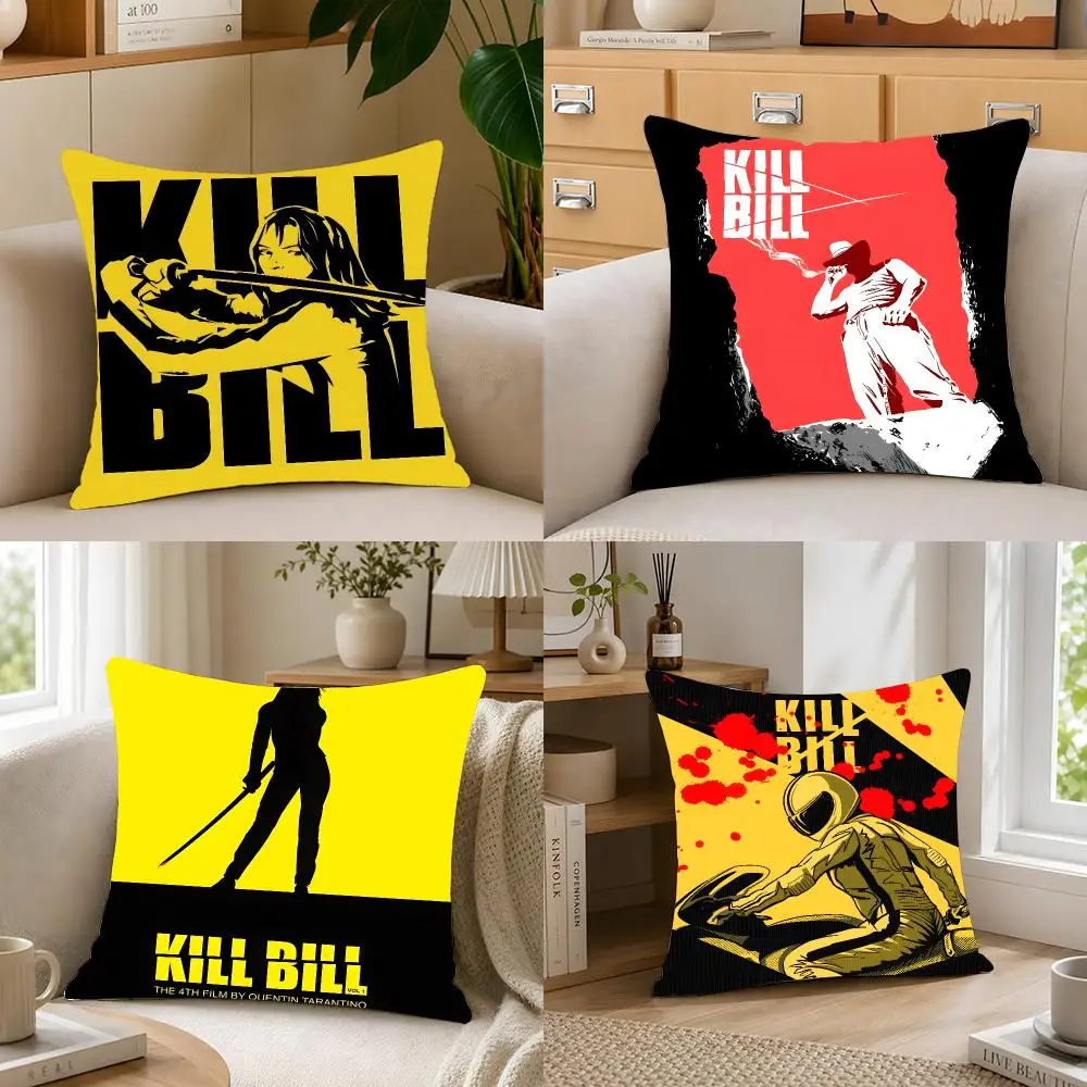 Film Action Kill Bill Cushion Cover Crystal velvet sofa Aesthetic room decor Car seat back cushion
