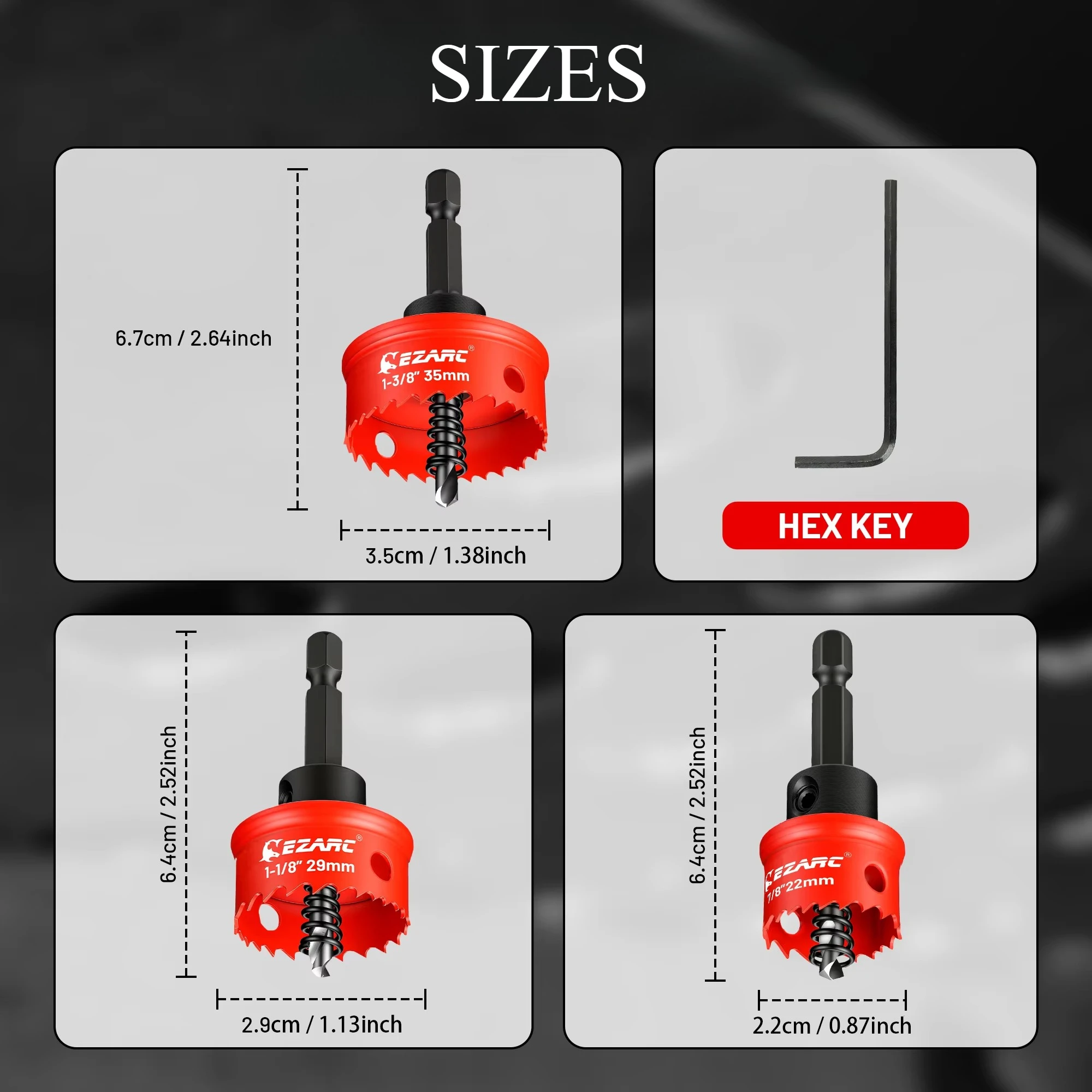 EZARC 1PC Thin Wall Hole Saw 7/8