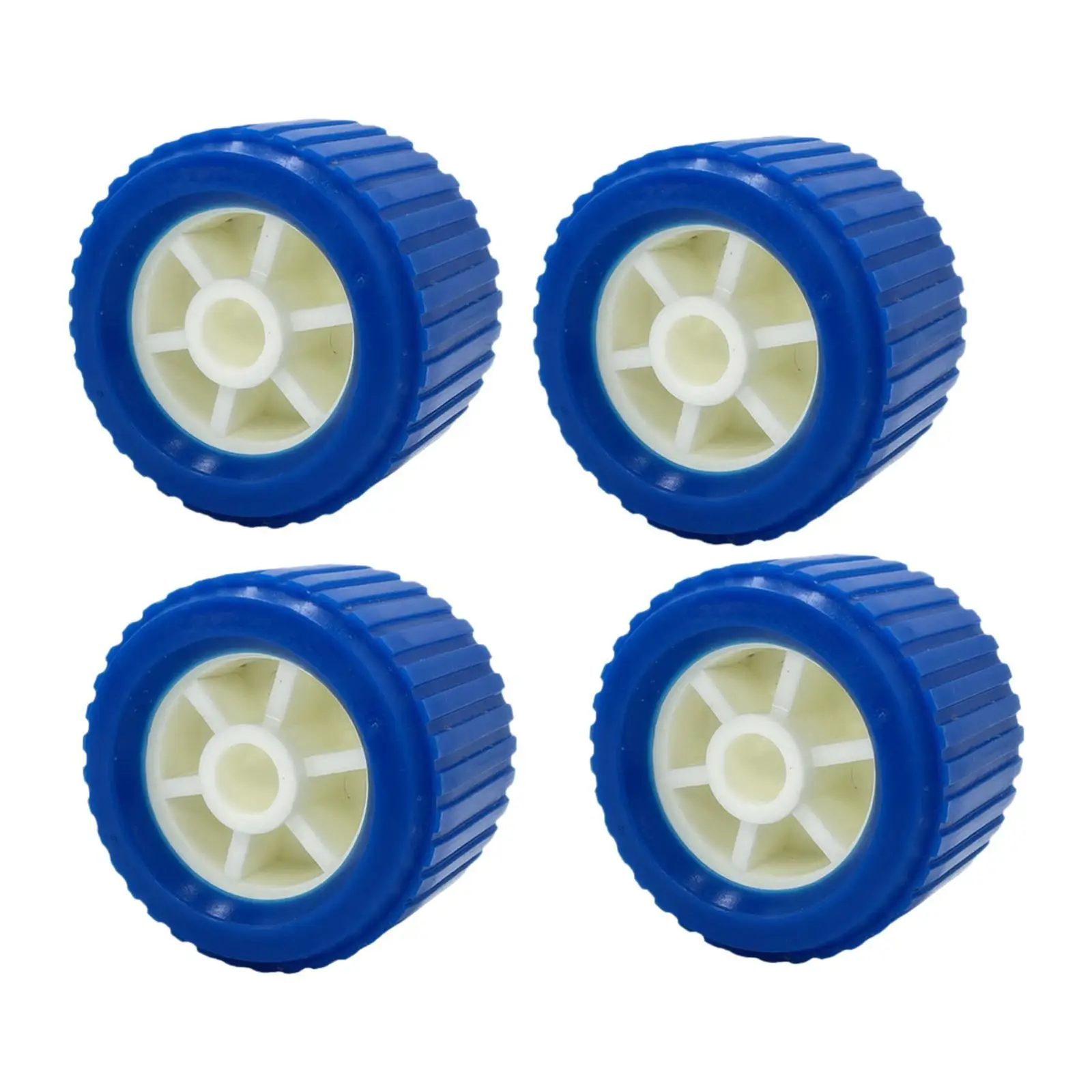 4 Pieces PU Ribbed Wobble Roller Yacht Guides Rollers Easy to Install Yacht