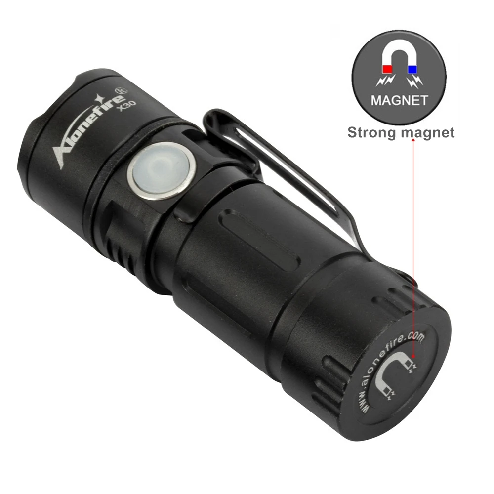 Linterna táctica LED recargable X30 5W con imán USB - imagen 3
