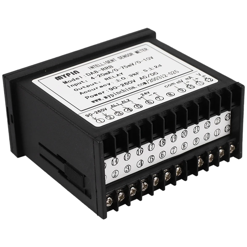 Mypin Digital Sensor Meter Multi-Functional Intelligent Led Display 0-75Mv/4-20Ma/0-10V 2 Relay Alarm Output Da8-Rrb