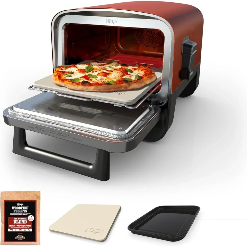 Woodfire Pizza Oven, 8-in-1 outdoor oven, 5 Pizza Settings, Ninja Woodfire Technology, 700°F high heat