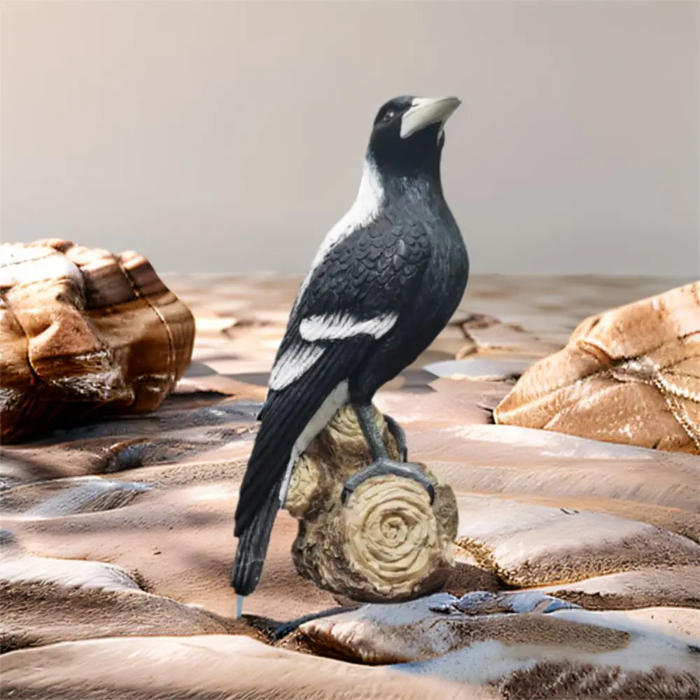 Resin Simulation Magpie Ornament Cartoon Creative Magpie Model Sculpture Cute Waterproof Animal Miniatures Figurine Office