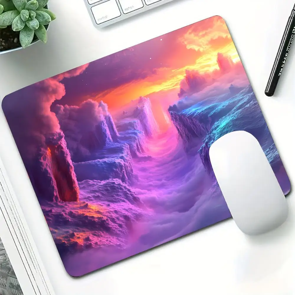 

Colorful Cloud Small Mouse Pad Gaming Laptops Mousepad Gamer Carpet Keyboard Mat Desk Protector Anime Cartoon Mause Pads 18X22CM