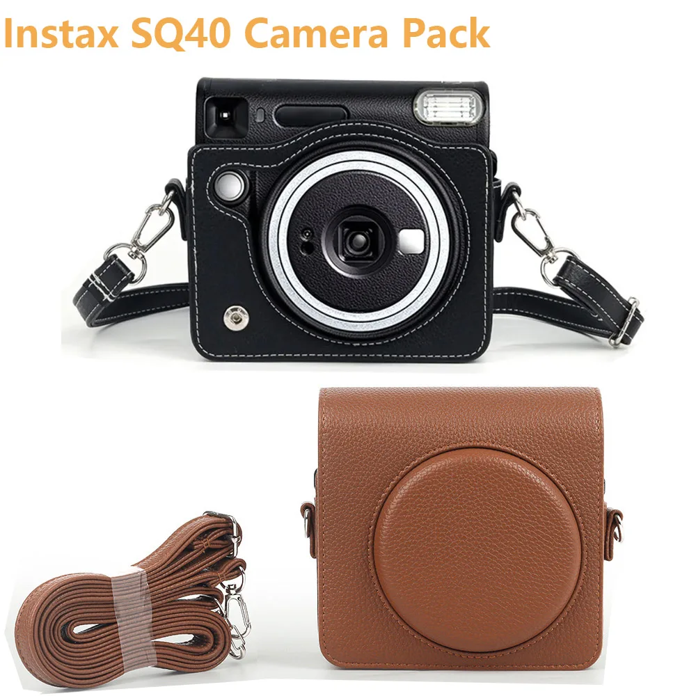 PU Retro Camera Bag Suitable for Fujifilm  Instax SQ40 Camera Bag Vintage PU Leather Case Camera Fit Storage Photography Bag