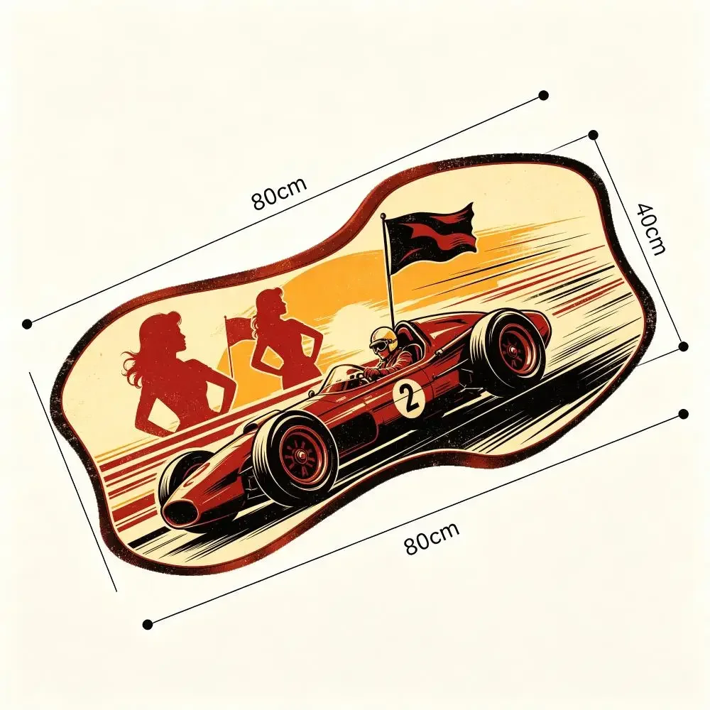 Racing Track Mousepad Non Slip Base Precision Tracking Special Shaped Creative For Sim Racing Fans