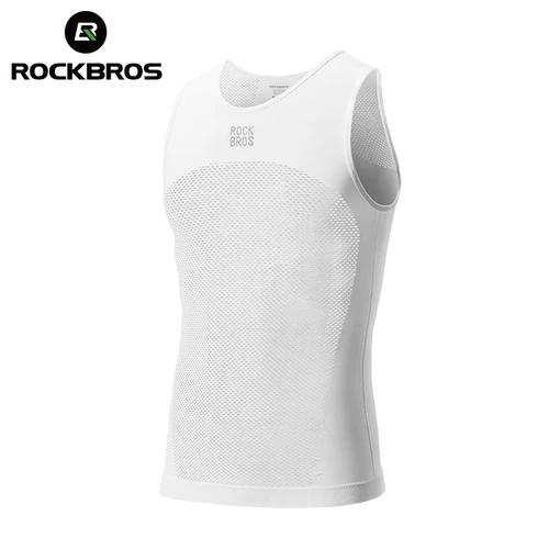 ROCKBROS-Chaleco de ciclismo de alta elasticidad, capa Base de ciclismo, chaleco sin mangas para bicicleta, camiseta interior de secado rápido, deporte transpirable para correr