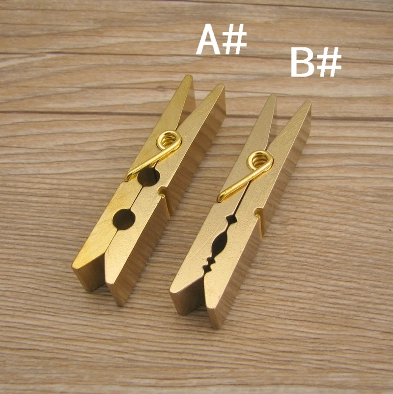 1PCS Brass Clip Ticket Clips Wallet Clothes Pin Copper Binder Clip Copper Clothes Pin