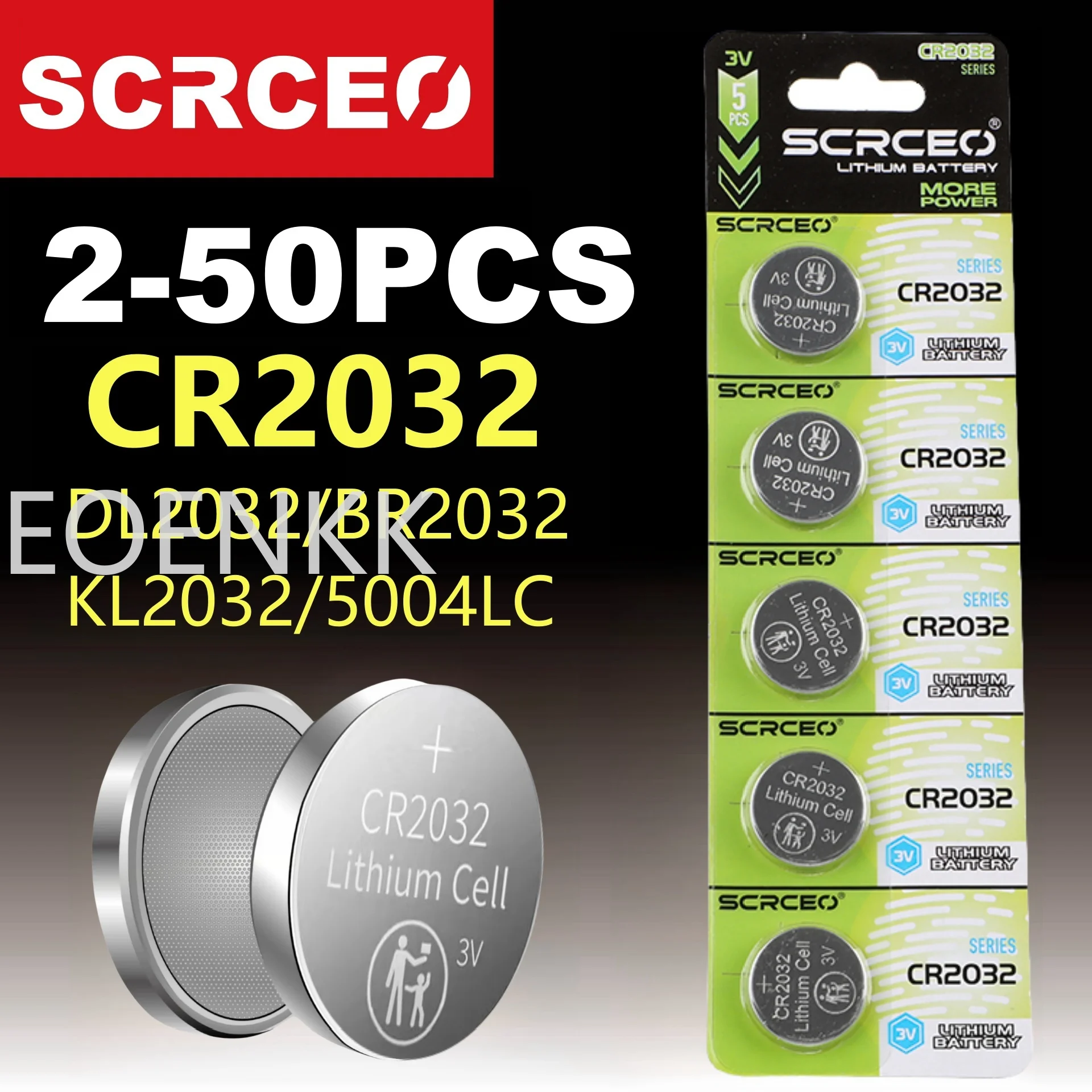 2-50PCS CR2032 3V Lithium Battery CR 2032 Button Battery For Watch Toy Calculator Car Remote Control Button Coin Cell