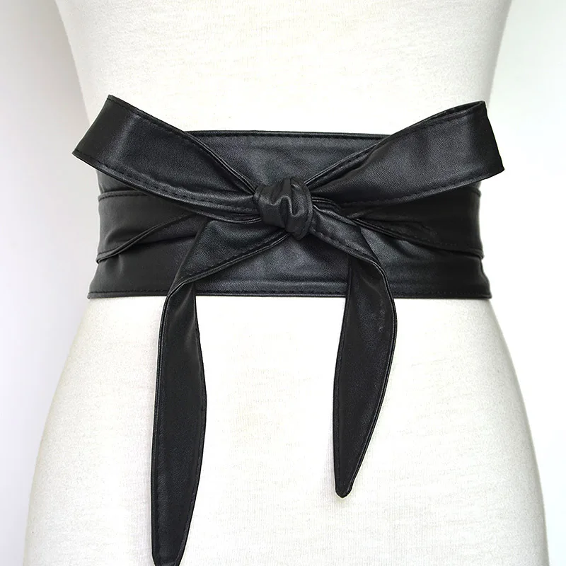 

New Lady Fashion Wide Belt Female Bow Ribbon Dress Waist Belt Decoration Slim Fit