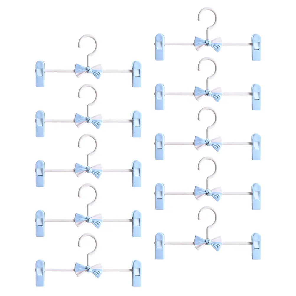 

10pcs Pants Hanger Adjustable Stretchable Household Clip Plastic Skirt Clamp For Jeans Skirts Home Accessory