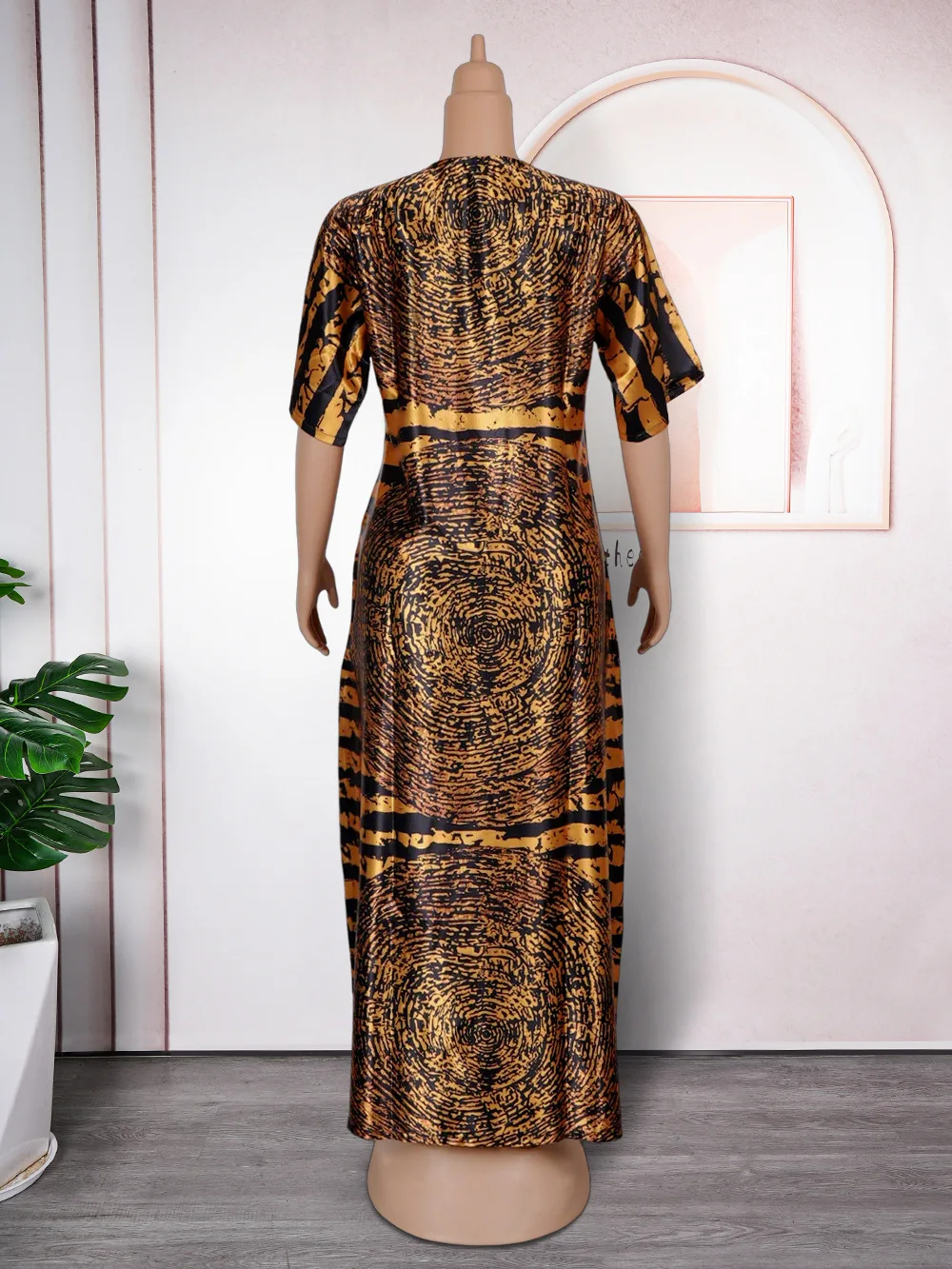 Gaun Maxi longgar Afrika wanita Kaftan Dubai Abaya Boubou jubah Ankara Dashiki Afrika pakaian Kaftan Marocain Femme