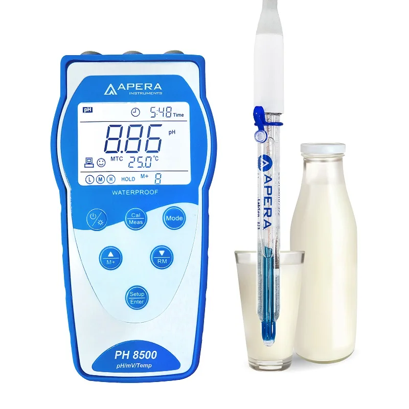 

PH8500-DP Portable pH Meter for Dairy Products (Milk, Cream, Yogurt) and Liquid Food, Equipped with LabSen823 ATC pH Electrode