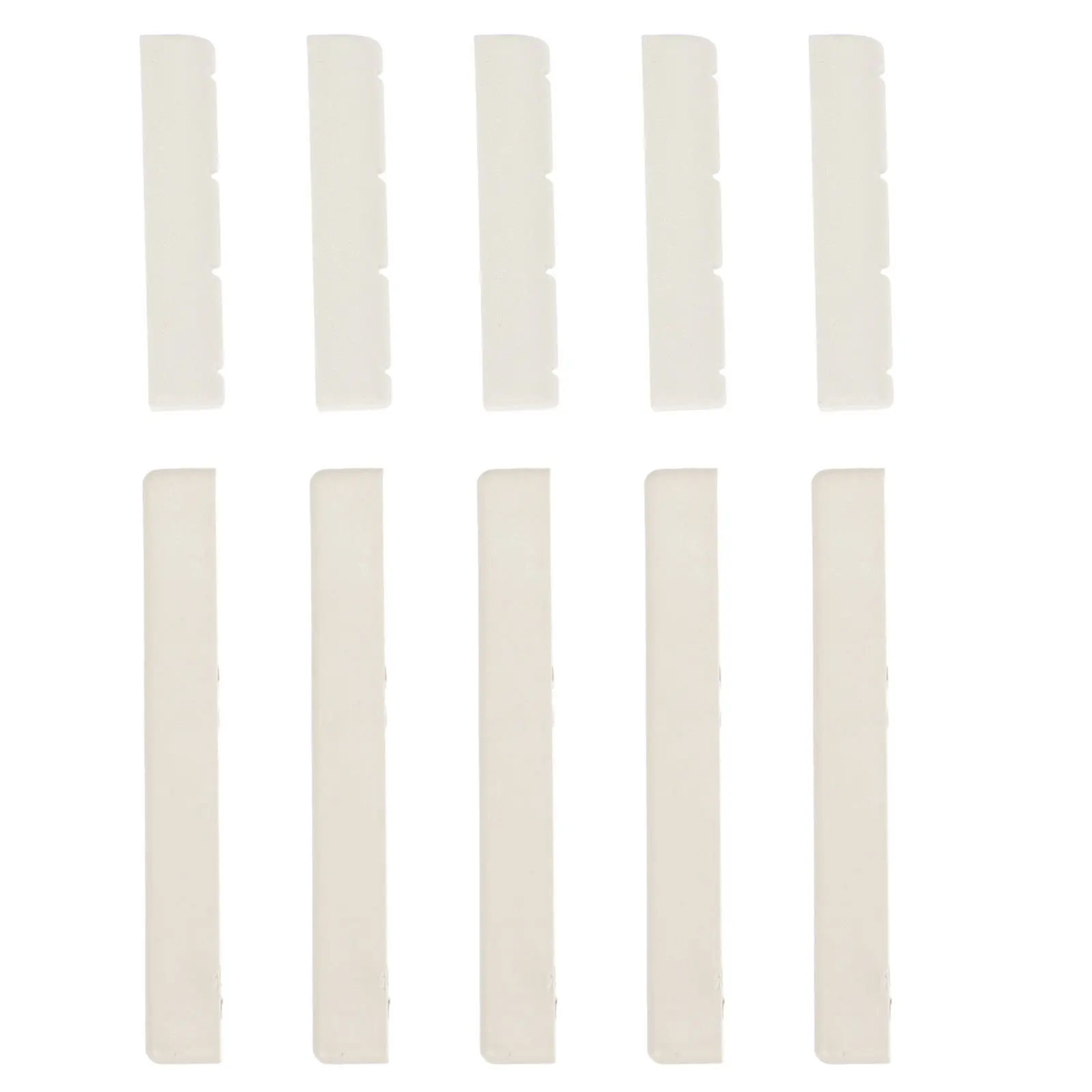 

5Pairs Ukulele Saddle Nut Parts Replacement Easy Cut Plastic Fit for Better Playability Ukulele Accessory Saddle and Nut Kit