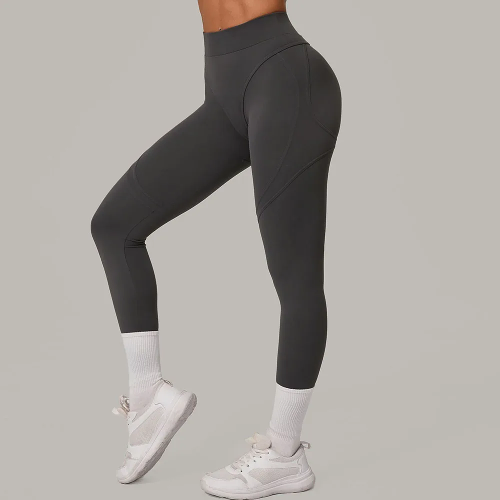 

‌Women's High Waist Yoga Pants - Booty Lift Brushed Fleece Quick-Dry Running Tights Tummy Control Workout Leggings For Fitness