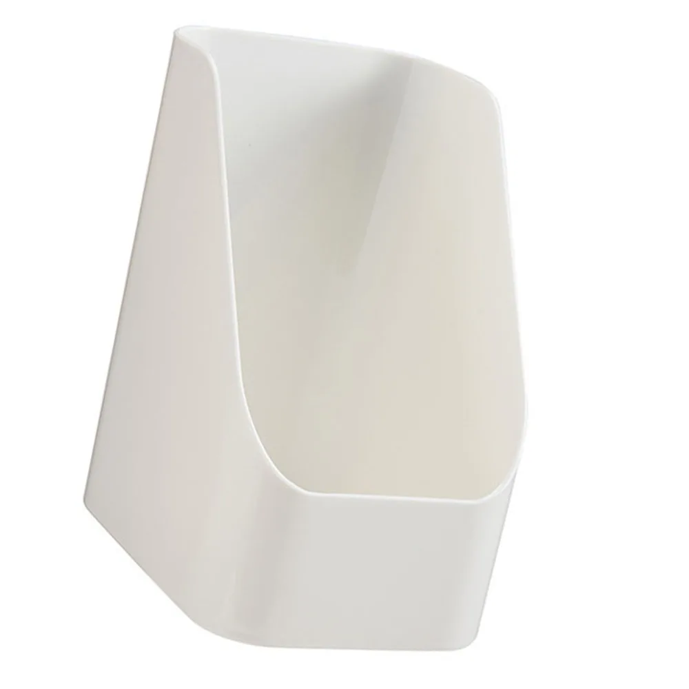 PP Makeup Brush Holder Trapezoid Shape White Tea Bag Organizer Space Saving Multipurpose Storage Box Vanity Table