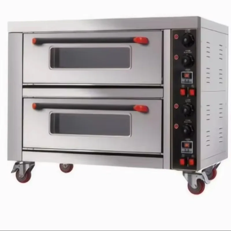 Factory Manufacturer Commercial Two-Layer Double Coil Knob Electric Oven 84L6.4KW Large Capacity Electric Cake Baker Oven