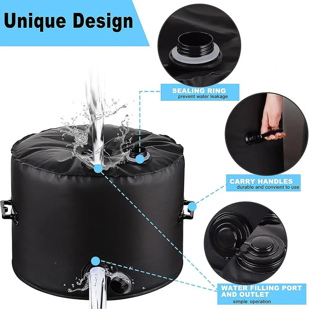 42cm Mesh Cloth Umbrella Base Water Filled Weight Bag Large Capacity Waterproof Water Inlet Heavy-Duty 100lb Sun Umbrella Stand