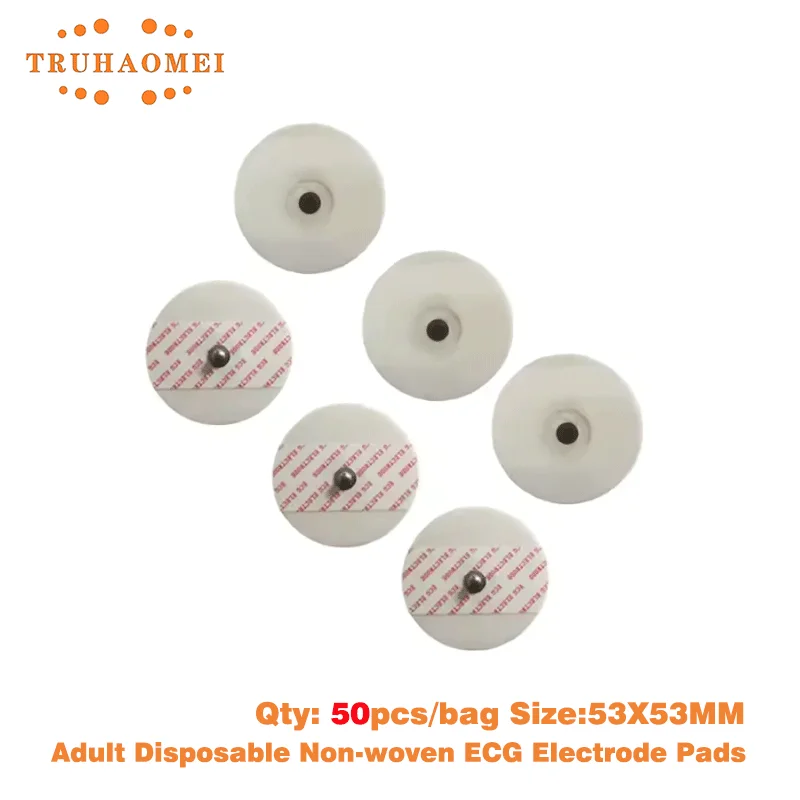 50 PCS Disposable Adult Non-woven Medical Electrode Pads ECG EKG Electrode Patch Electrocardiogram Accessories