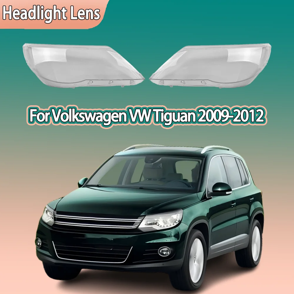 

Car Front Lights Cover For Volkswagen VW Tiguan 2009 2010 2011 2012 Glass Headlight Case Headlight Lens Cover Car accessories
