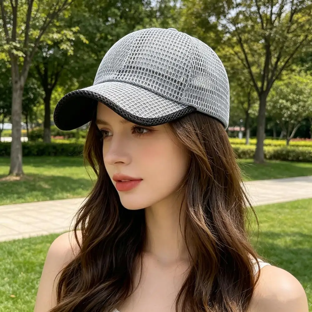 Breathable Mesh Hat Ultra-light Mesh Baseball Cap with 360° Ventilation Breathable Sun Protection Hat for Outdoor Sports