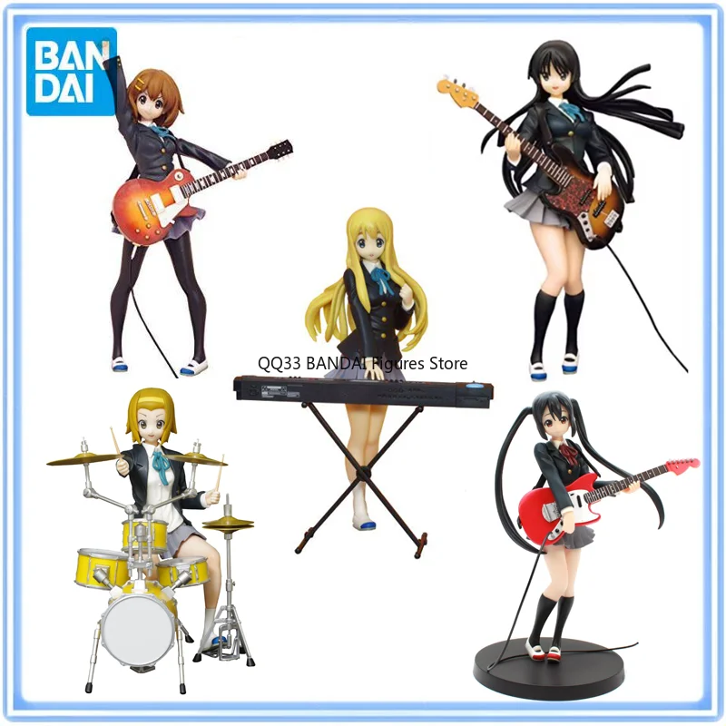 

Оригинальные фигурки BANDAI SQ K-ON! Хиразава Юи, Акияма Мио, Накано Азуза, Тайнака Рицу, модель для декора рабочего стола, подарок