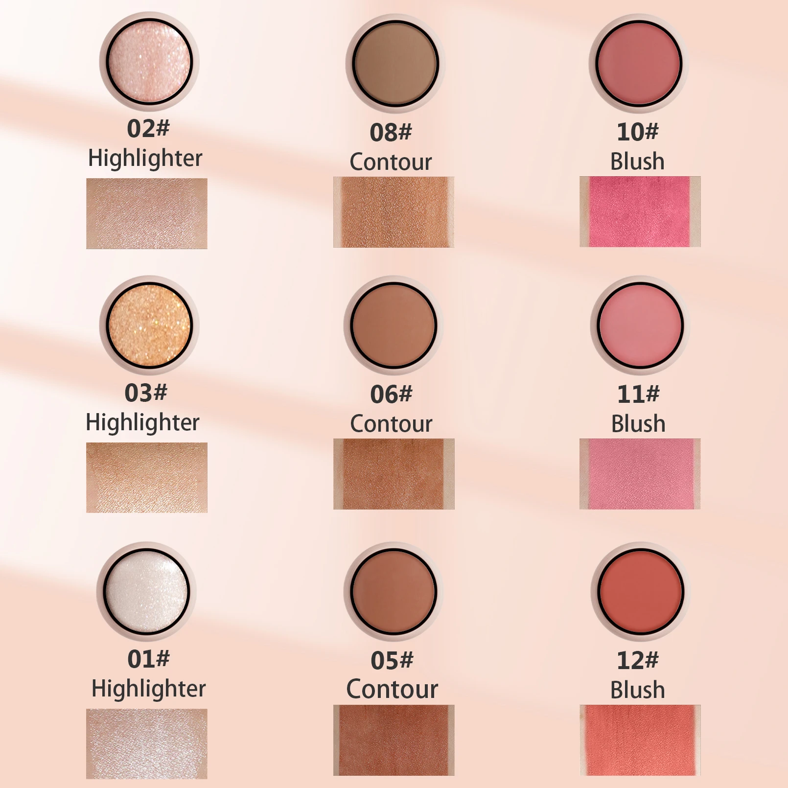 مجموعة عصا كونتور طبيعية غير لامعة، هايلايتر ظل مقاوم للماء، عصا تحديد على شكل حرف V، قلم كونتور لمكياج الوجه #3