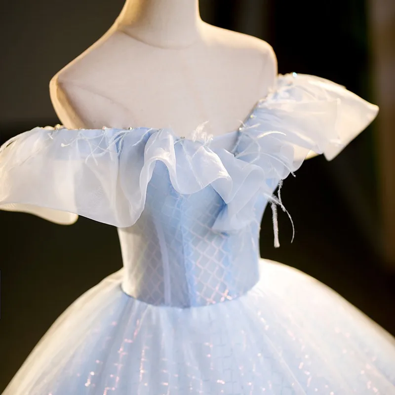 Uniformes de desempenho de coro, saias largas para solistas, novo relatório de outono 2025, vestidos de noite para exame de arte vocal para mulheres