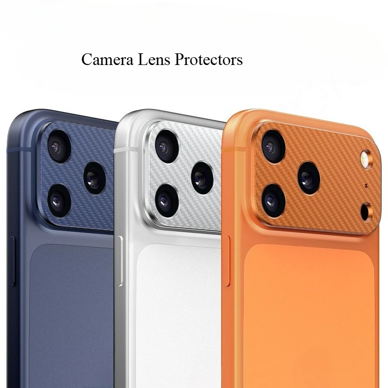 Aluminium Metall Carbon Faser Frosted Rückfahrkamera Objektivschutz für iPhone 17 Pro Max 17 Pro Hohl Objektiv Ring Film Abdeckung